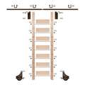 Meadow Lane Ladder 92 in. Un-Finished Maple Bronze Hook with 8 ft. Rail Kit EG.300-92MA-08.07
